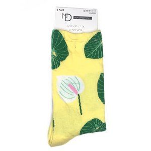 New Directions Palm Leaf Novelty Socks 2 Pack